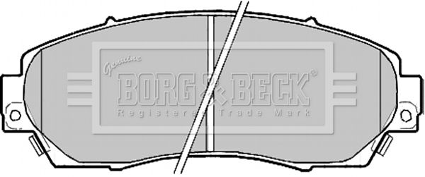 BORG & BECK Piduriklotsi komplekt,ketaspidur BBP2204